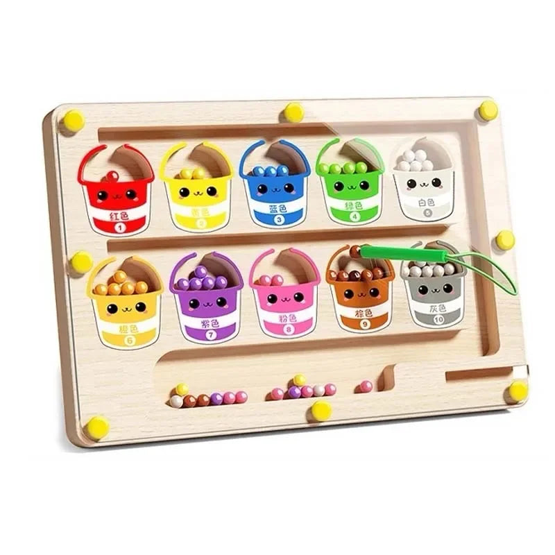 Children's Magnetic Maze Walking Ball Baby Concentration Training Writing Logic Thinking 3-4 Year Old Early Education Puzzle Toy
